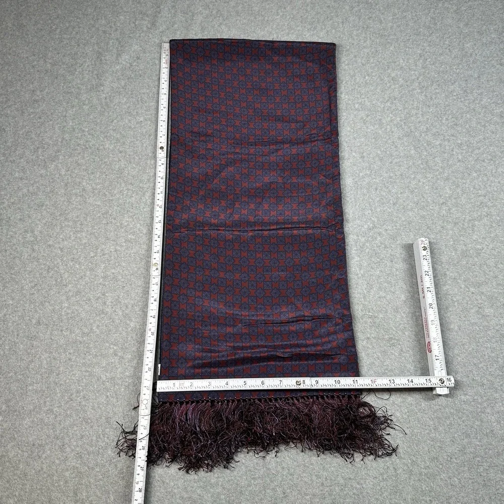 Worth & Worth Vintage Silk Cashmere Opera Scarf Made in England Mens‎